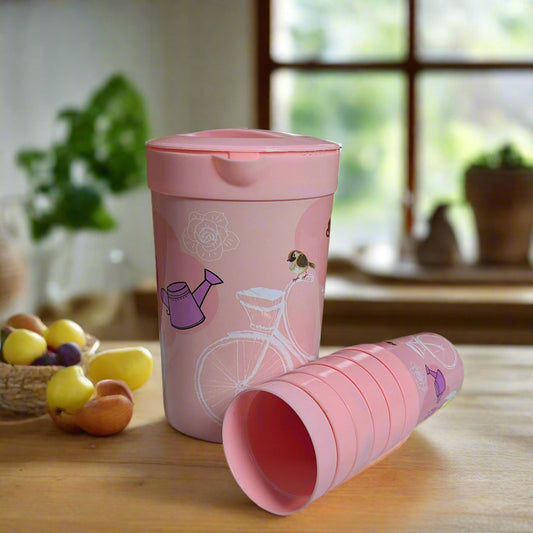 Portable Plastic Jug With 6 Glass