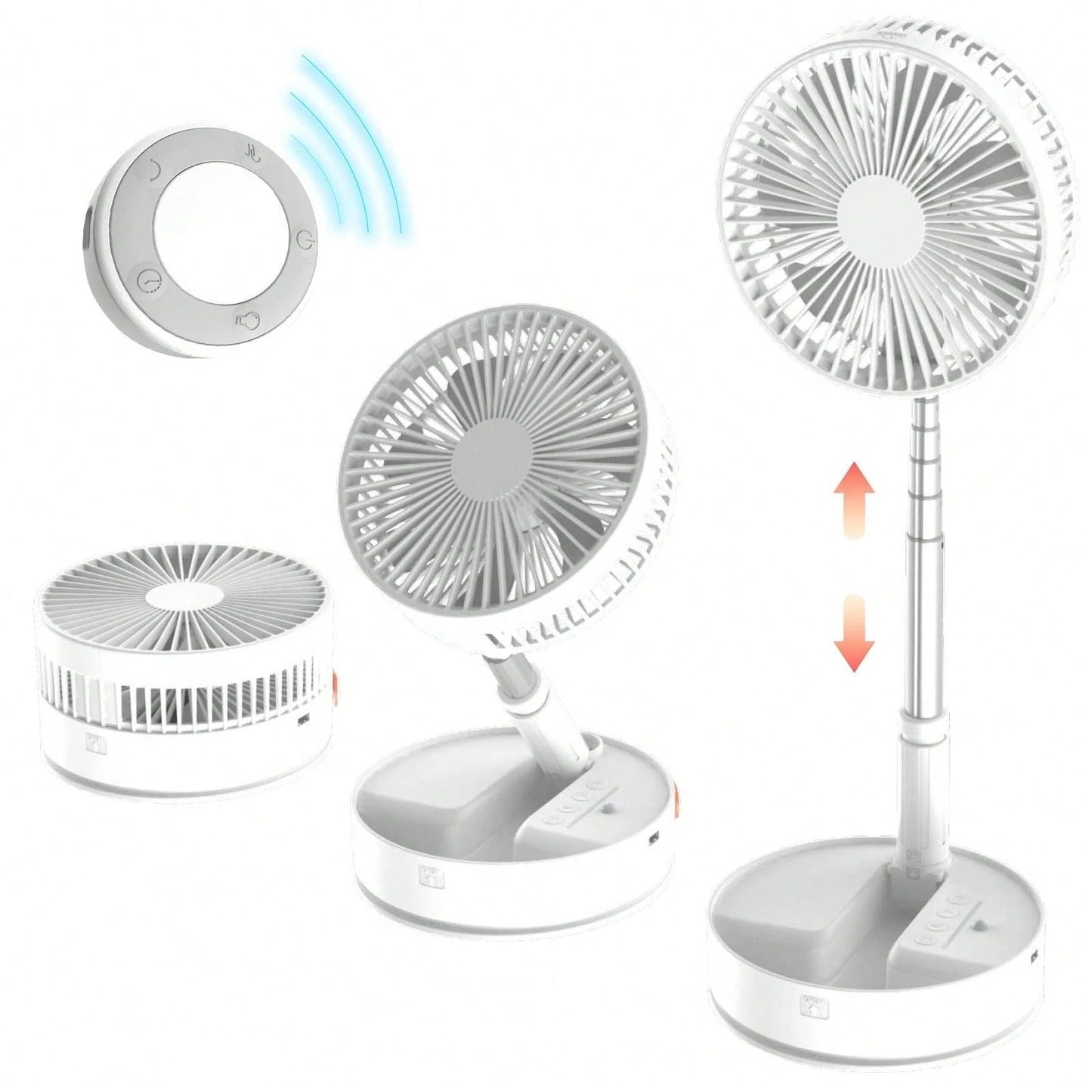 Rechargeable Expendable Pedestal Stand Fan