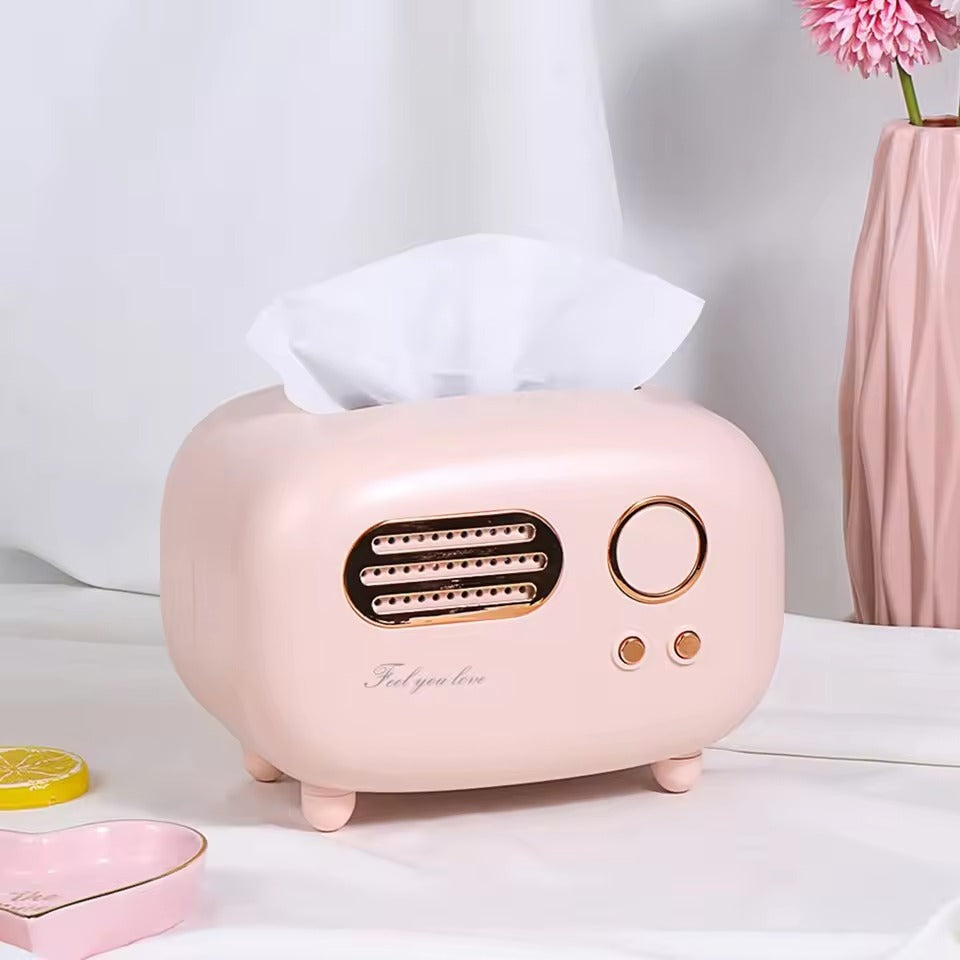 Retro Radio Model Tissue Box