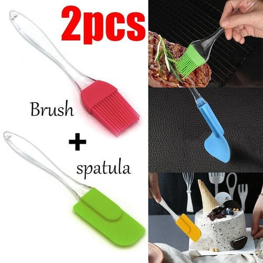 Silicone Spatula And Pastry Brush Set Large (Multicolour)
