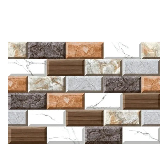 48pcs/set 3D Mosaic Design Self-Adhesive Waterproof Wall Sticker