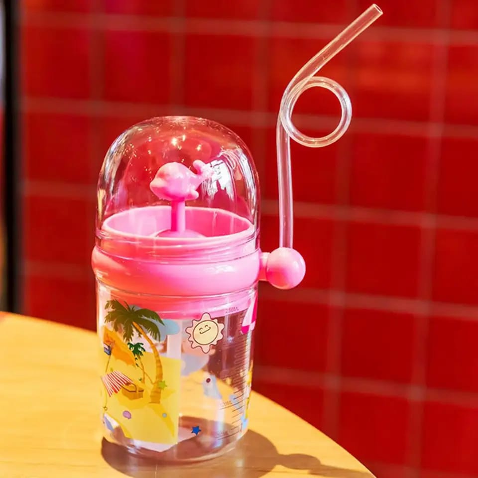 Cute Whale Baby Drinking Water Bottle250ML