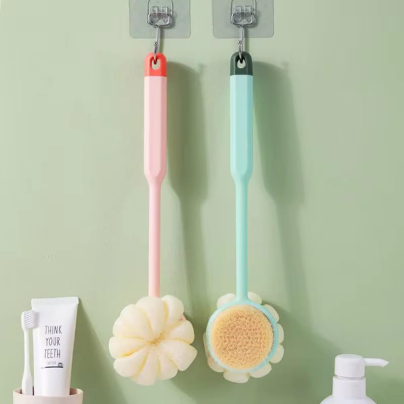 2 in 1 Long Handle Shower Body Brush Back Scrubber