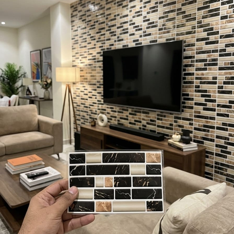 Self Adhesive Brick Design Tile Stickers ()