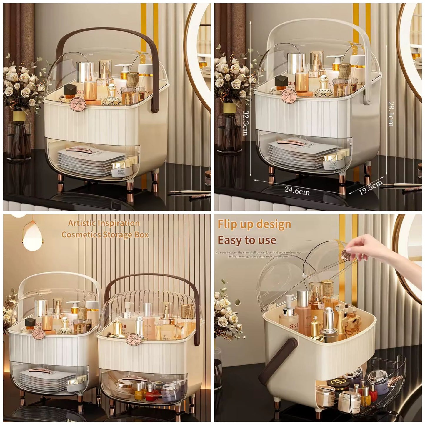 Makeup Cosmetic Drawer Organizer Storage Box