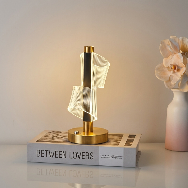 Rechargeable Touch Sensor Halo Weave Table Lamp