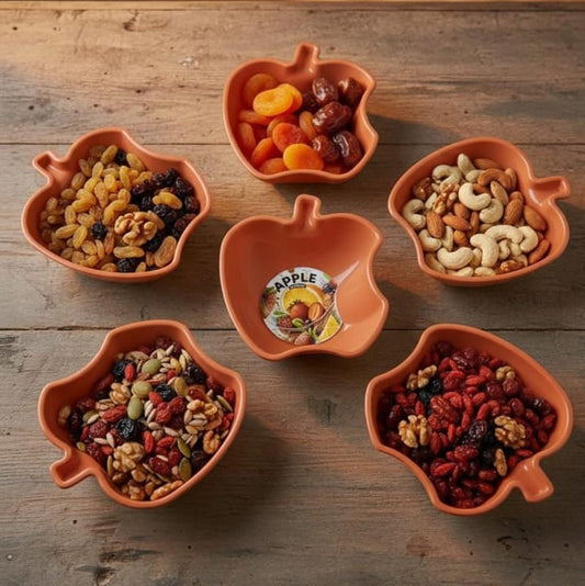 6PCs Apply Plastic Plates Set