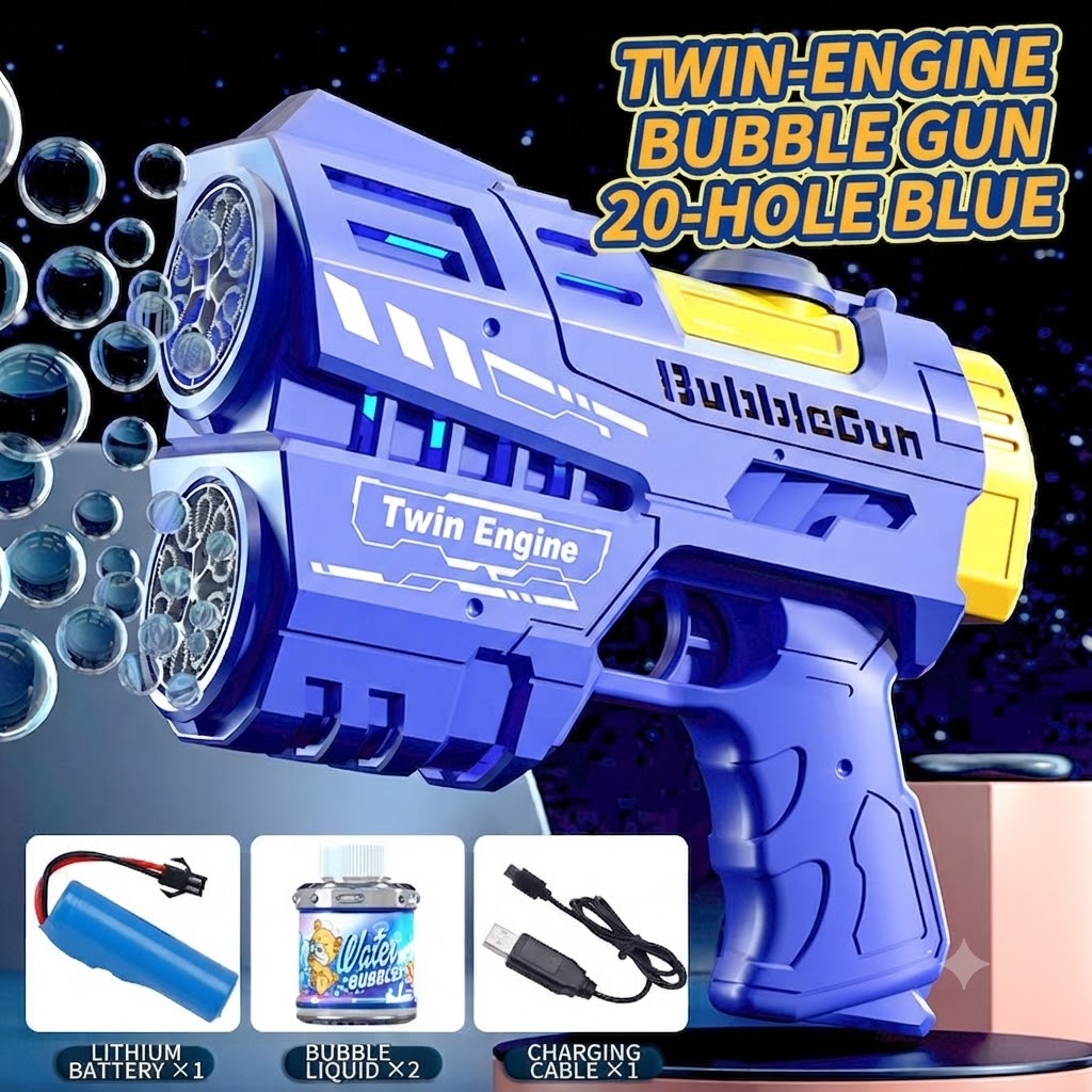 Rechargeable 16 Holes Kids Bubble Gun
