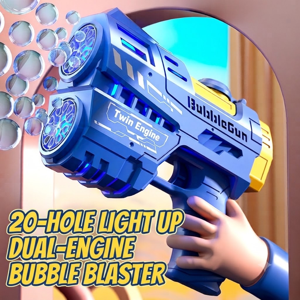 Rechargeable 16 Holes Kids Bubble Gun