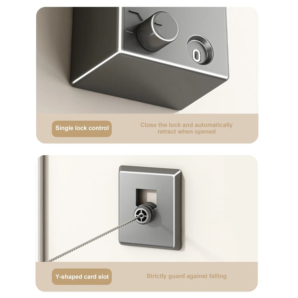 Stainless Steel Concealed Retractable Clothesline