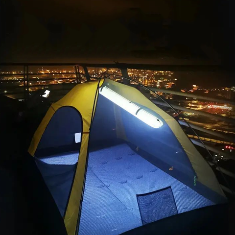 Folding Inflatable Camping Light with Solar Charging