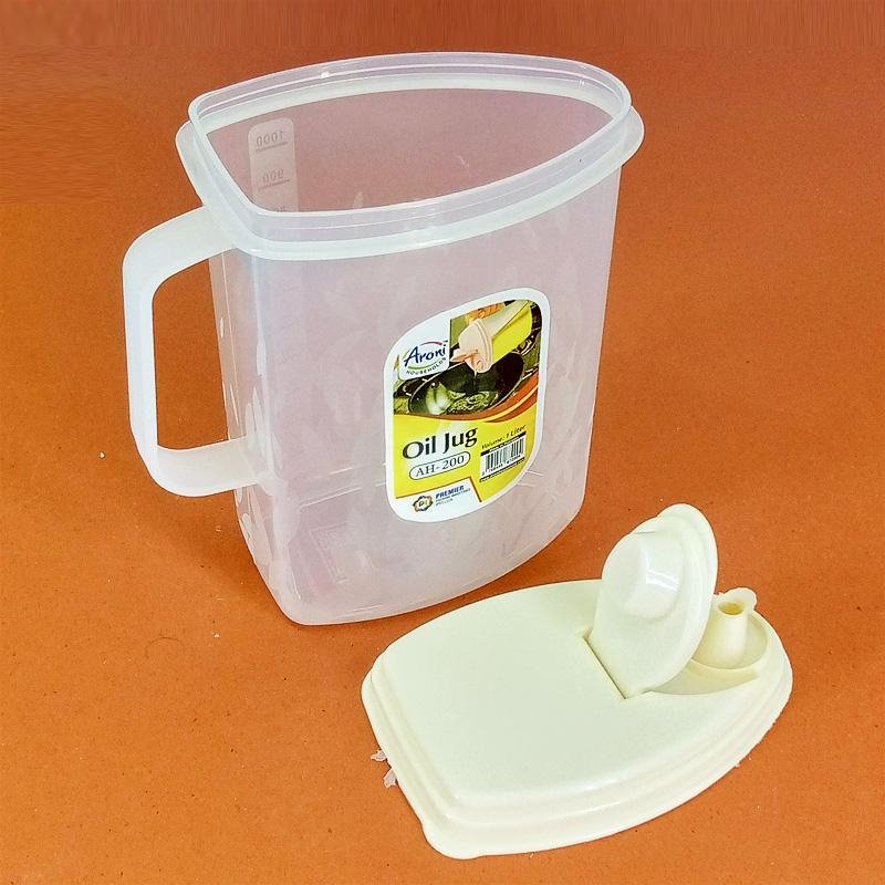 ARONI 1-LITRE KITCHEN PLASTIC OIL JUG - Easy Wholesale