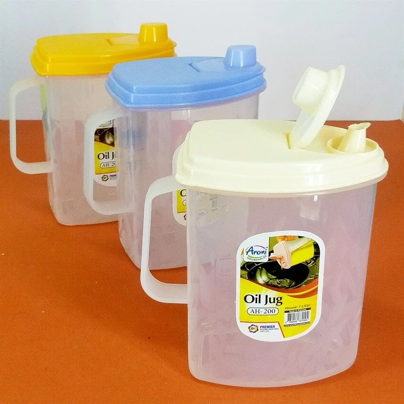 ARONI 1-LITRE KITCHEN PLASTIC OIL JUG - Easy Wholesale