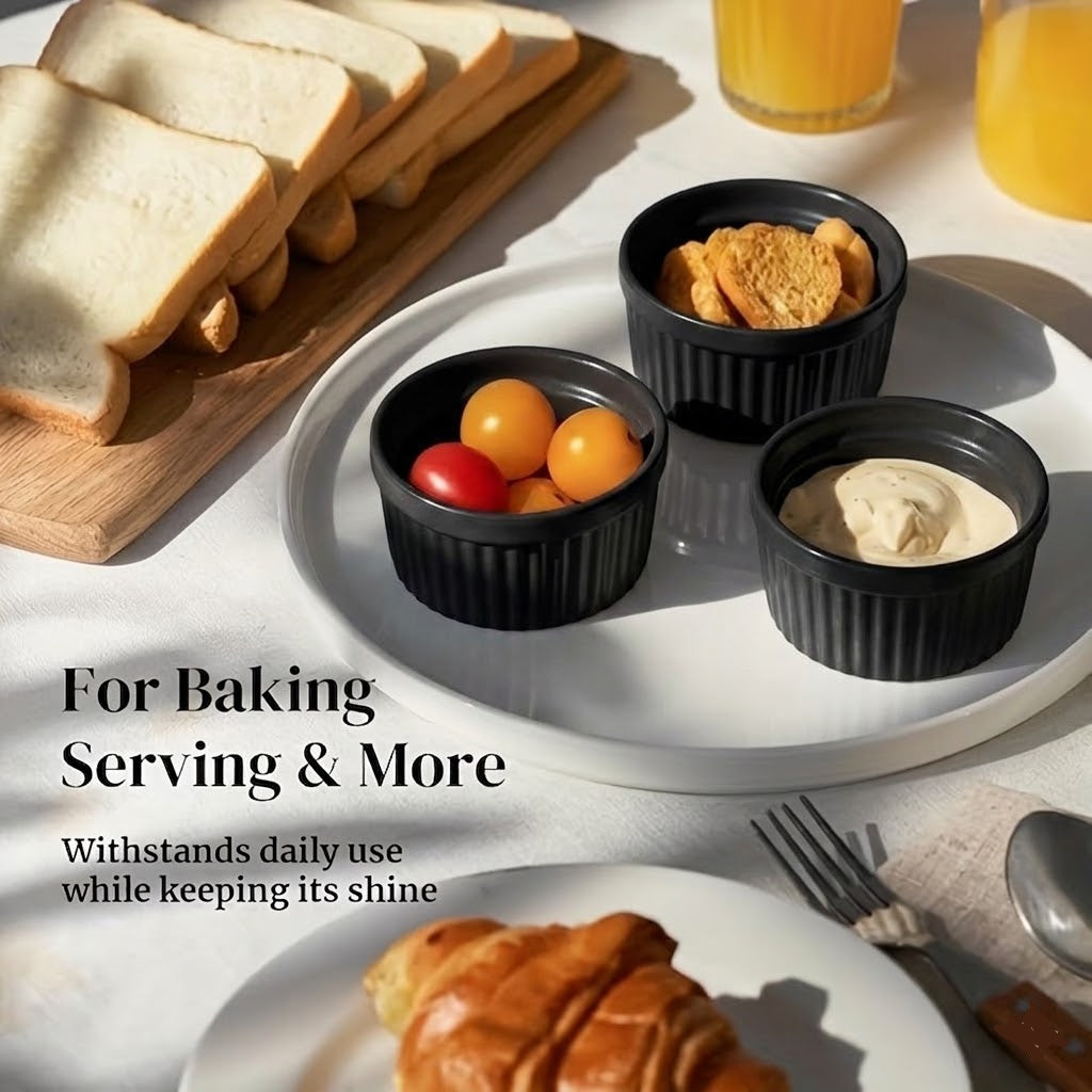 Pack of 3 Plastic Dip Sauce Bowl Set