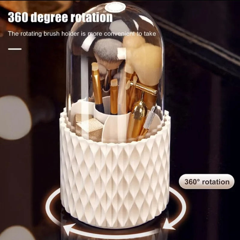 360° Rotating Makeup Brush Storage Organizer