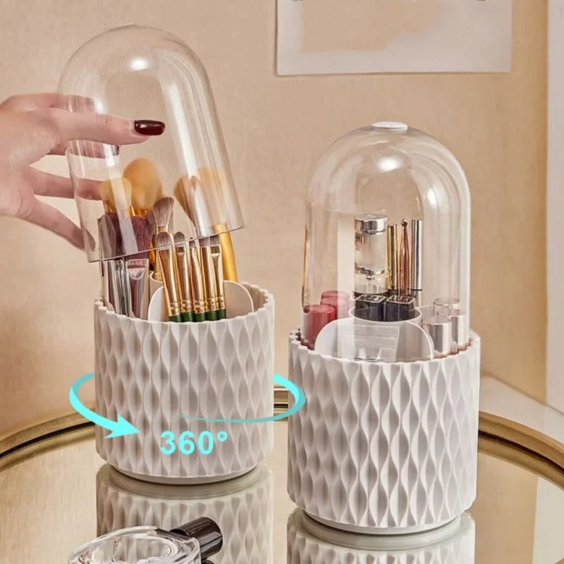 360° Rotating Makeup Brush Storage Organizer