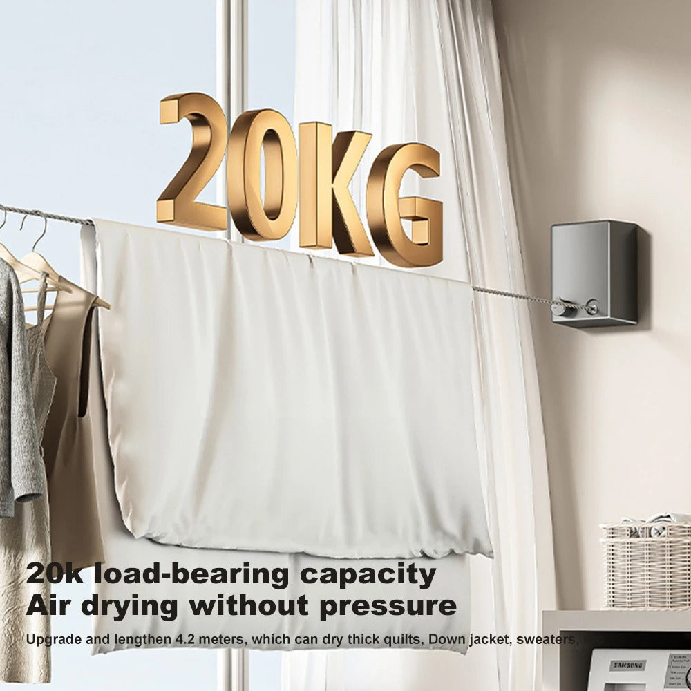 Stainless Steel Concealed Retractable Clothesline