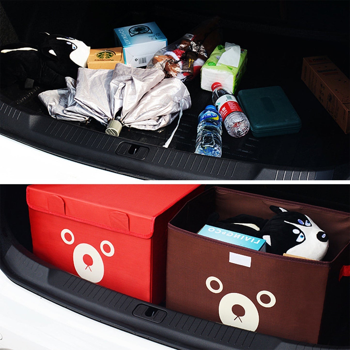 Cartoon Bear Foldable Storage Box For Multipurpose. - Easy Wholesale