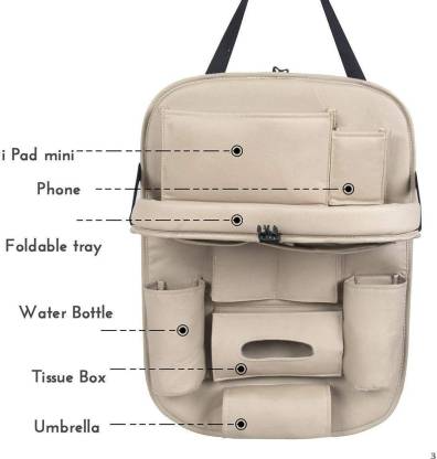 Leather Car Back Seat Organizer