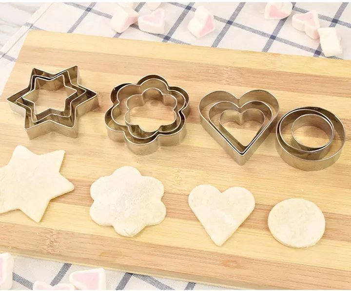 Cookie Cutters Shapes Baking Set12PCS Flower, Round, Heart, Star Shape. - Easy Wholesale