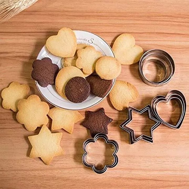 Cookie Cutters Shapes Baking Set12PCS Flower, Round, Heart, Star Shape. - Easy Wholesale