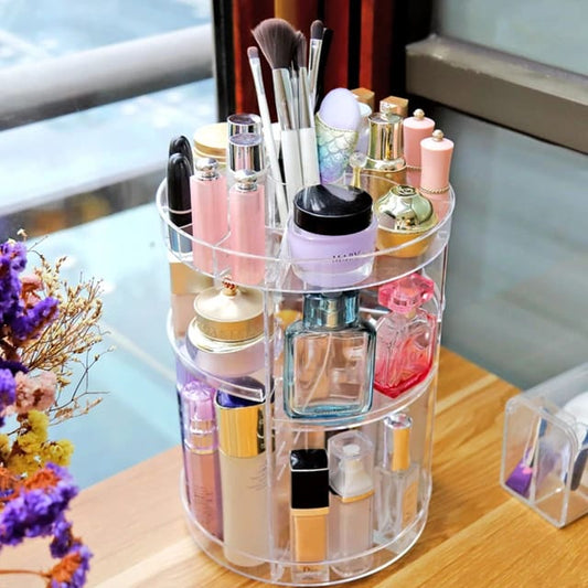 360 Rotating Makeup Organizer & Cosmetic Storage Box