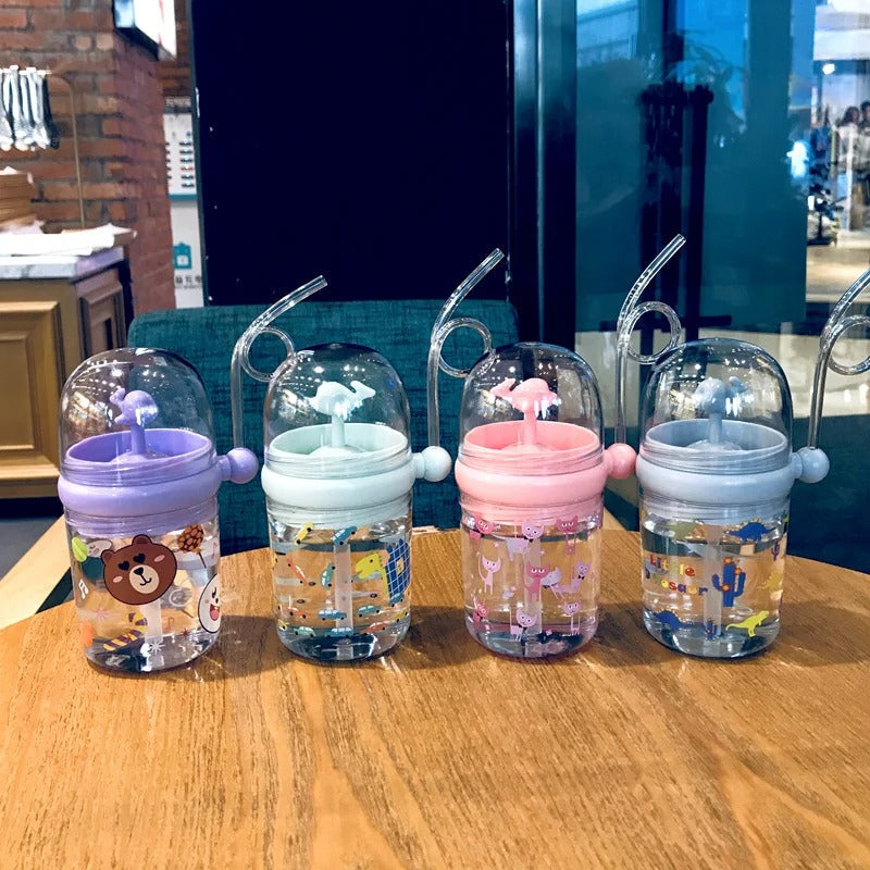 Cute Whale Baby Drinking Water Bottle250ML