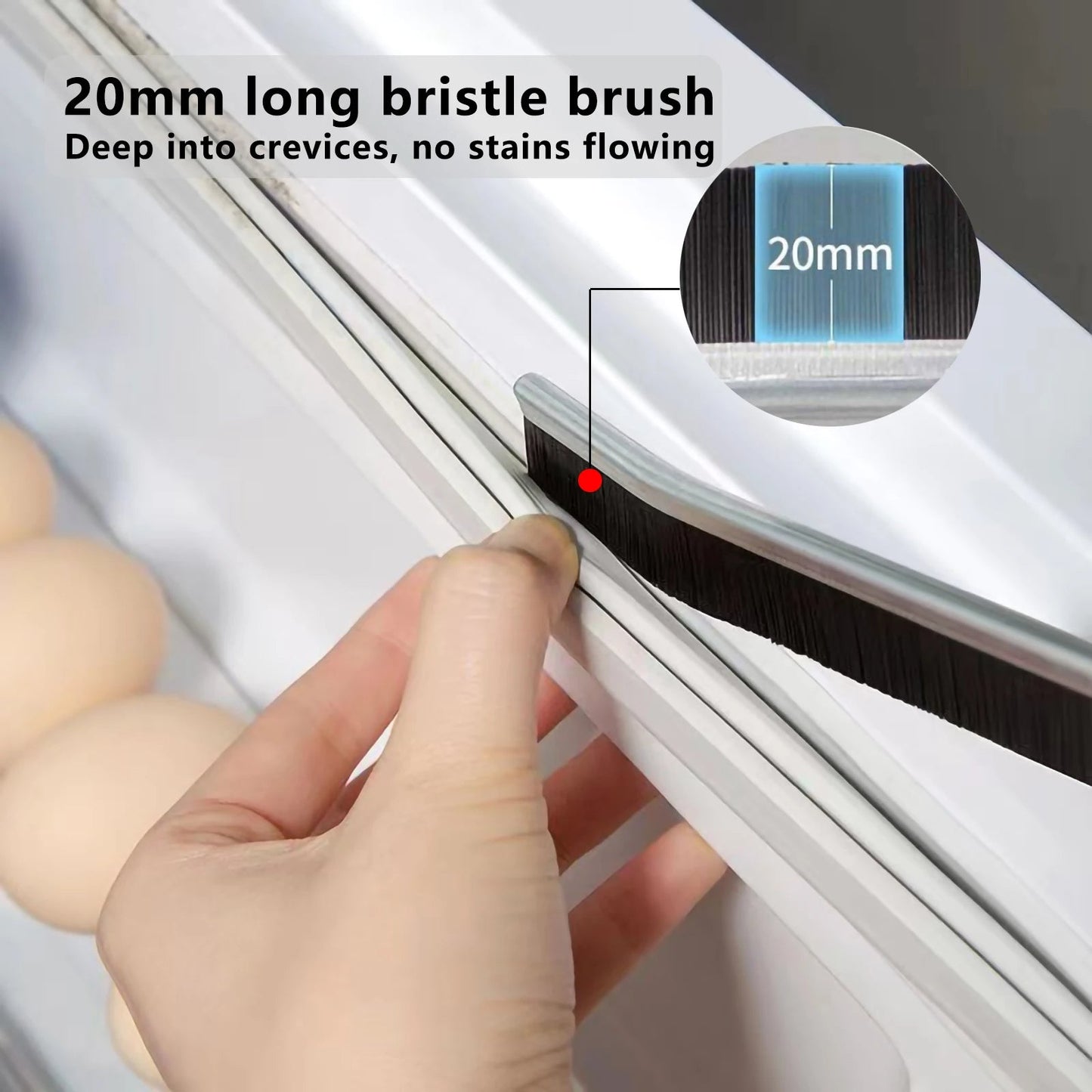 2PCs Bristle Gap Cleaning Brush for bundle