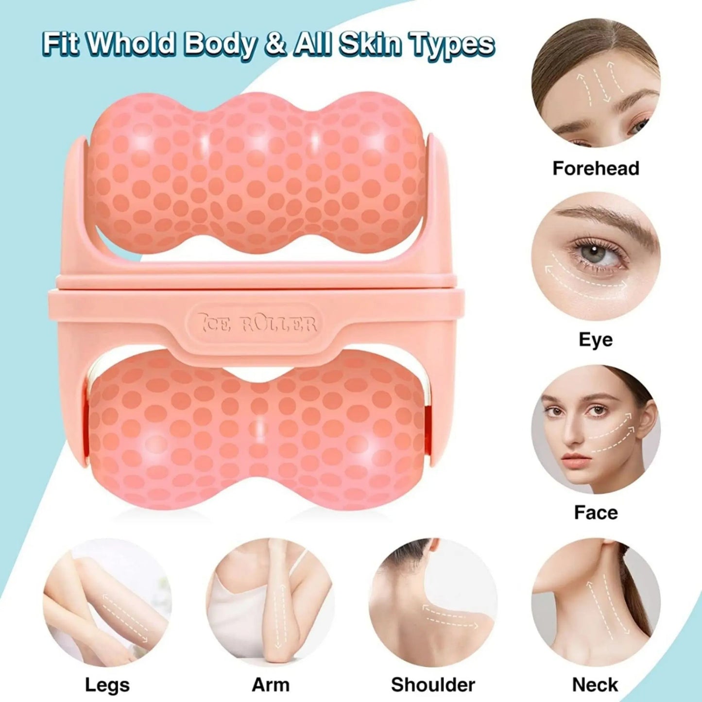 2 in 1 Ice Roller Facial Massager