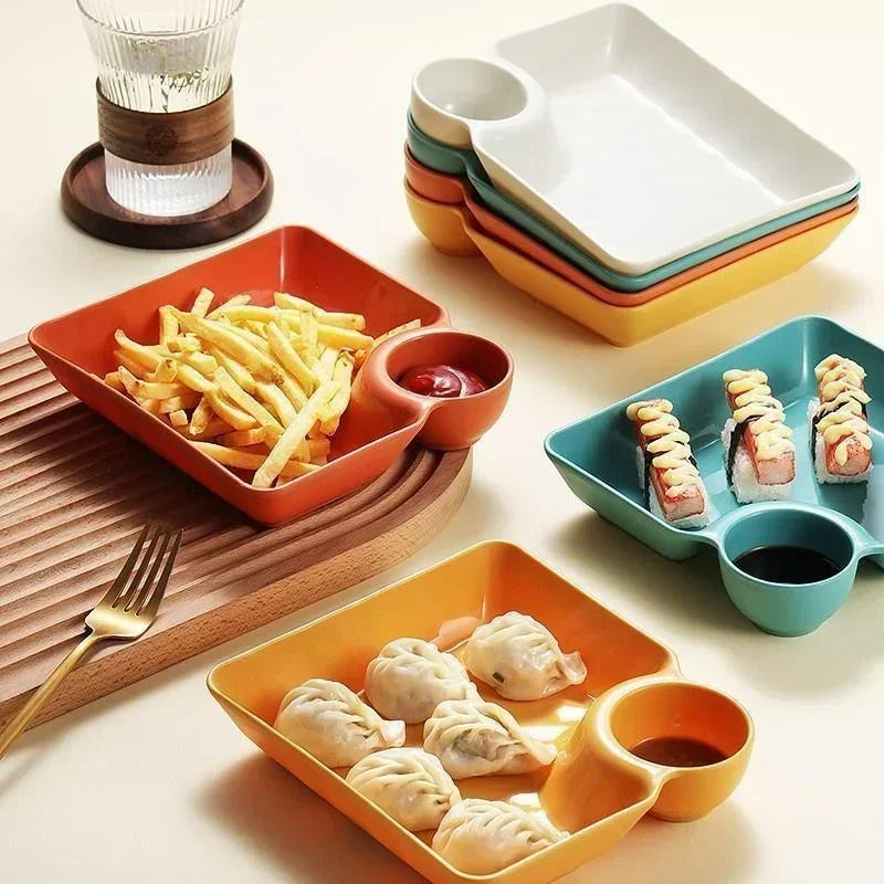 Square Snack Dumpling Plate