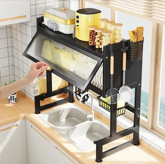 Metal Sink Dish Drying Cabinet Rack