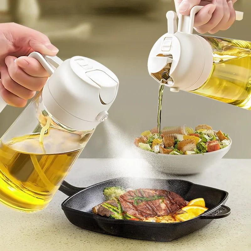 2in1 Glass Oil Dispenser and Spray Bottle – Memon Gadgets