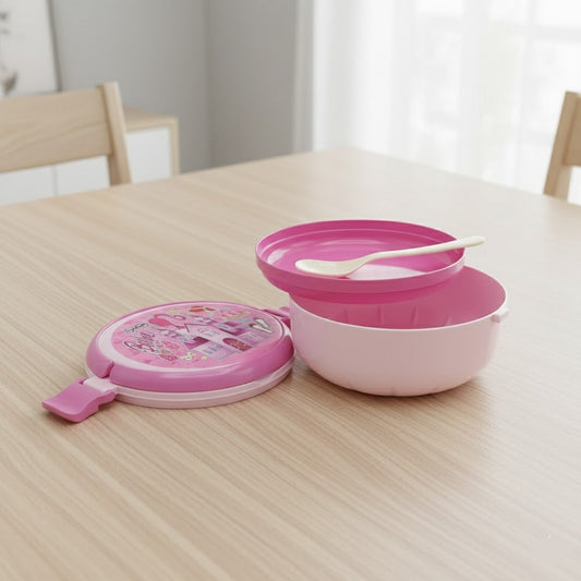 2 Layer Kids Printed Round Lunchbox