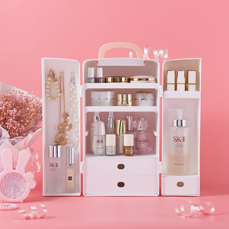 Double Door Protable Cosmetic Organizer