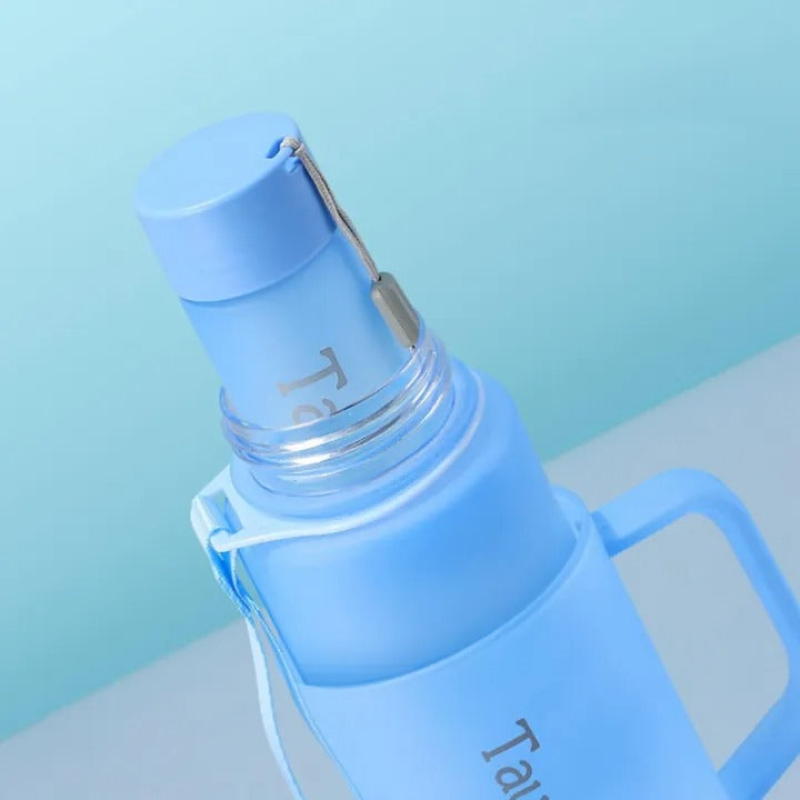 3-Pack Reusable Tumbler Bottles with Lids and Straws