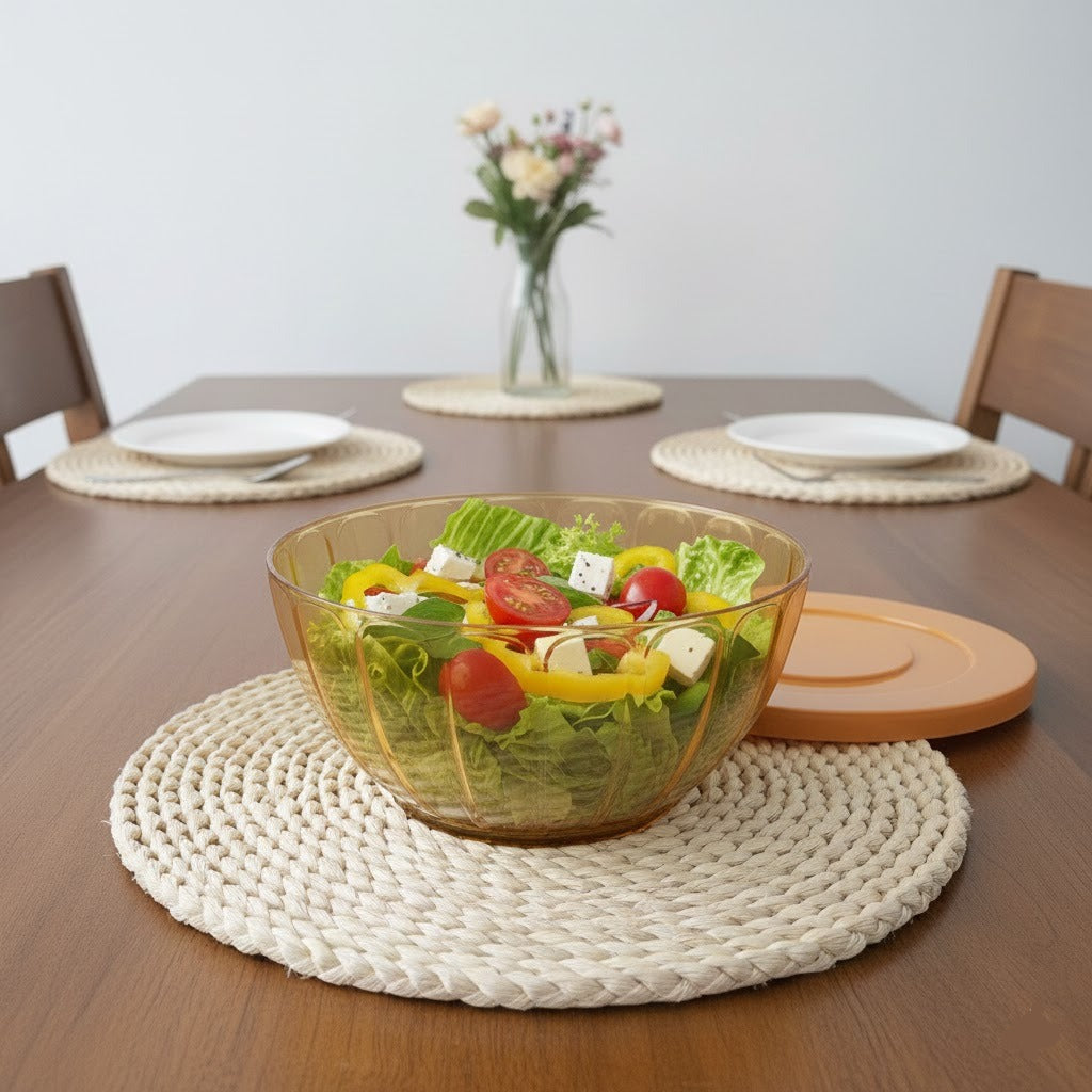 Unbreakable Plastic Food Bowl with Lid