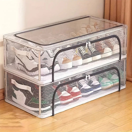 Shoe Storage Box With Steel Frame