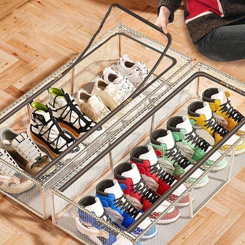 Shoe Storage Box With Steel Frame