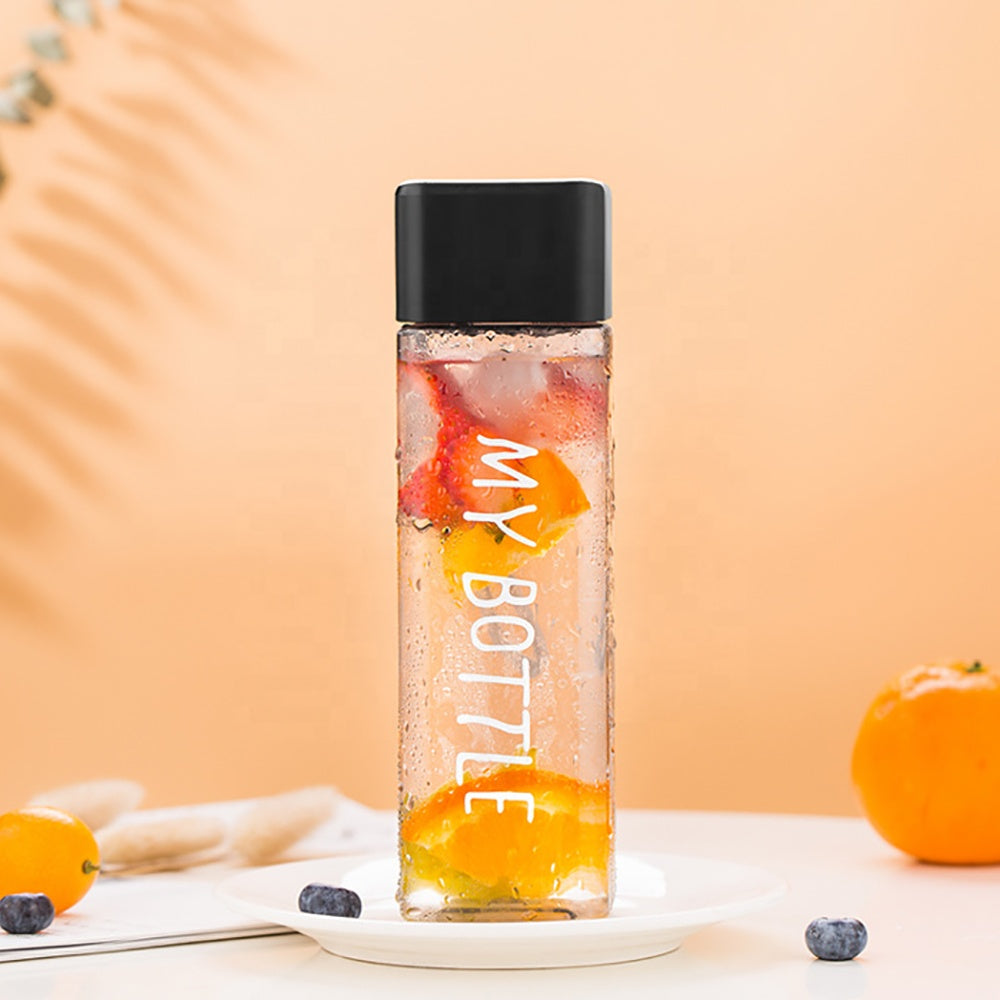 EdgeFlow: Square Design Plastic Water Bottle