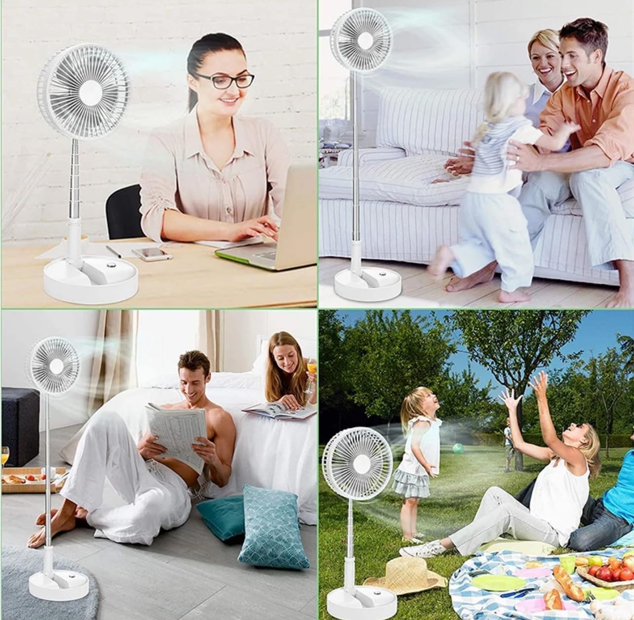 Rechargeable Expendable Pedestal Stand Fan