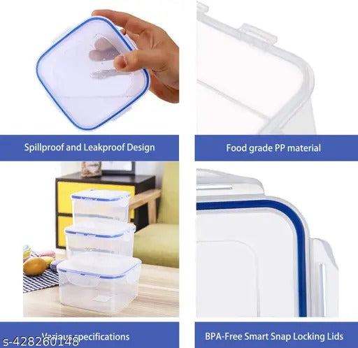 Pack of 3 -  Air Tight Food Container Box