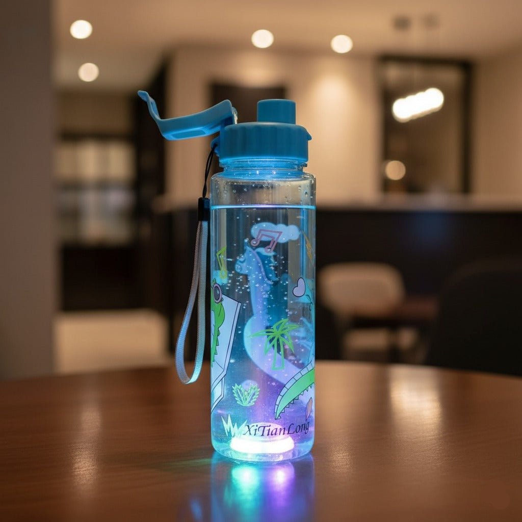 Printed Kids Water Bottle with LED Light