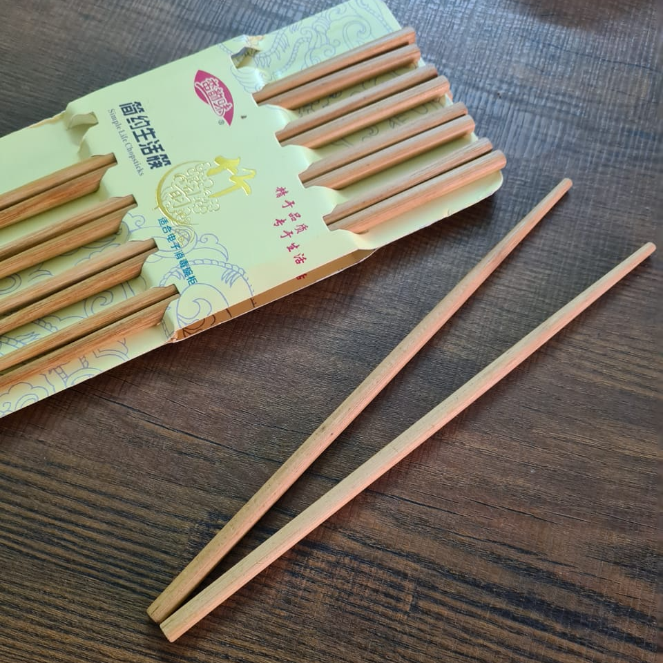 Pack of 5 Pairs - Reusable Chinese Bamboo Chopsticks