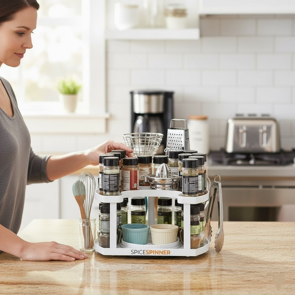 Two-Tiered Kitchen Spice Organizer
