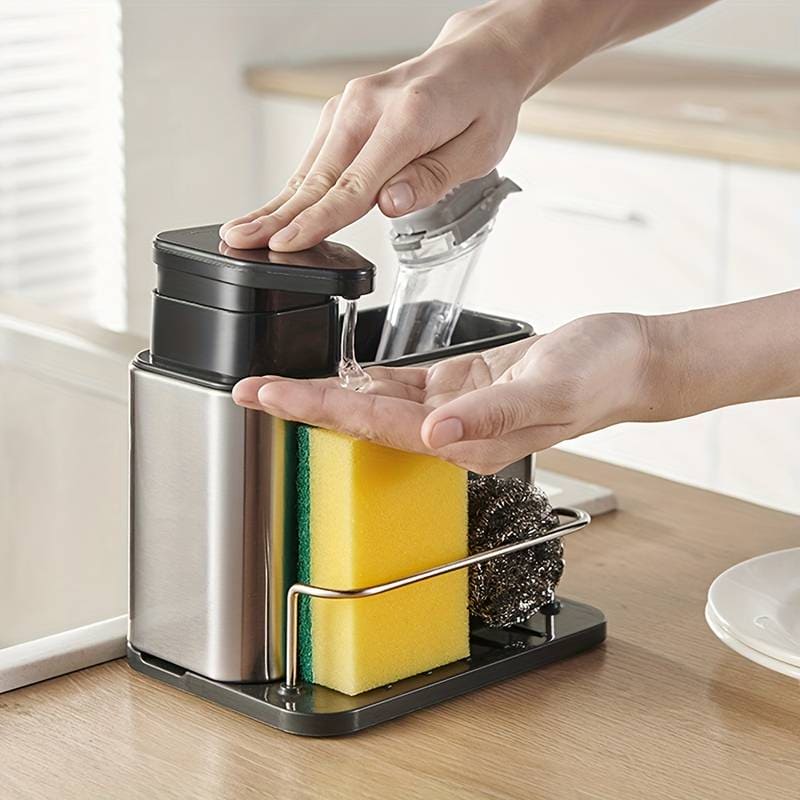 3-in-1 Stainless Steel Kitchen Soap Dispenser