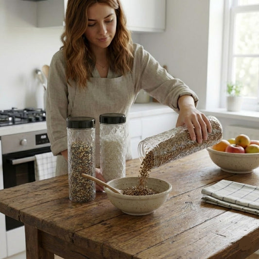 Plastic Prism Stack Jar 1300ML