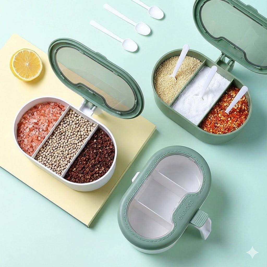 3 Compartment Gesture Design Spice Box