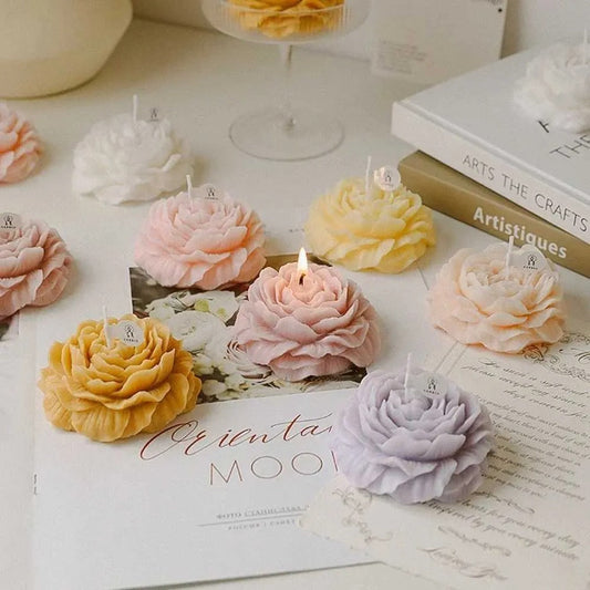 Peony Scented Floral Candle