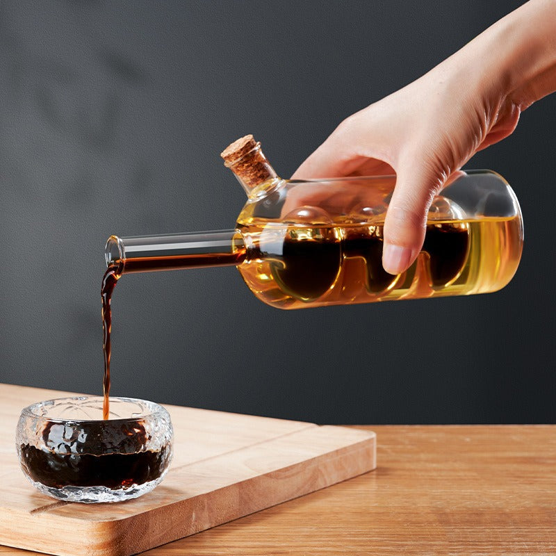 2-in-1 Double Layer Glass Oil Bottle