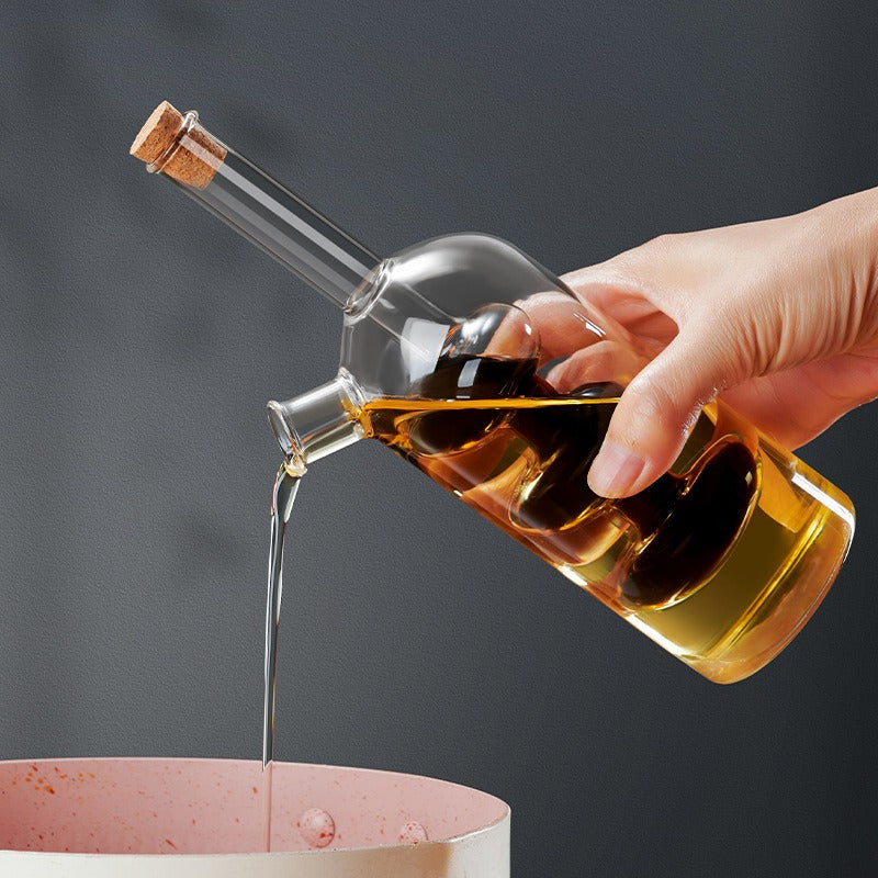 2-in-1 Double Layer Glass Oil Bottle